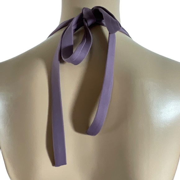 Shade & Shore Purple Crochet Halter Bikini Swim Top size 38D - Picture 8 of 11